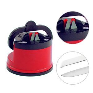 Handfreier Küchen-Wolfram-Mini-Messer- und Scherenschärfer mit Saugfuß